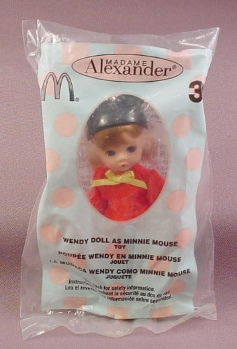 Mcdonalds 2004 Madame Alexander Wendy As Minnie Mouse Doll Toy Seal