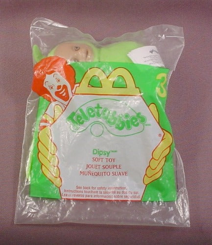 Mcdonalds 2000 Teletubbies Dipsy Plush Toy Sealed In Original Bag,
