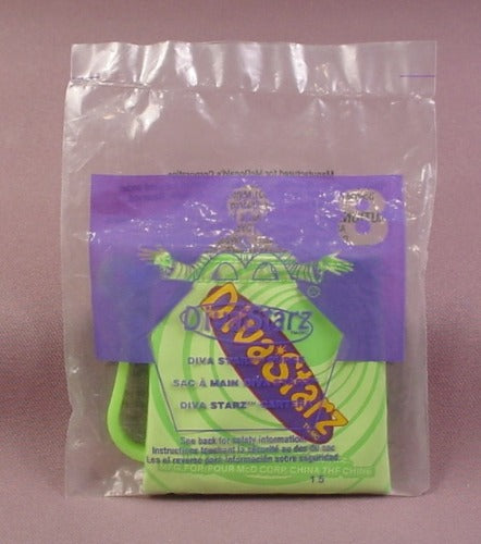 Mcdonalds 2001 Diva Starz Green Purse Toy Sealed In Original Bag, #
