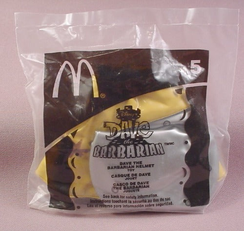 Mcdonalds 2004 Dave The Barbarian Inflatable Helmet Toy Sealed In B