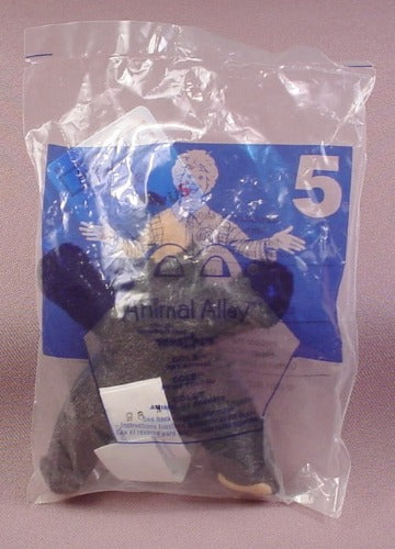 Mcdonalds 2001 Animal Alley Cole Black Bear Plush Toy, Sealed, #5