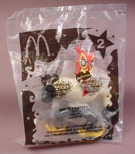 Mcdonalds 2008 El Tigre White Pantera Toy, Sealed In Original Bag,