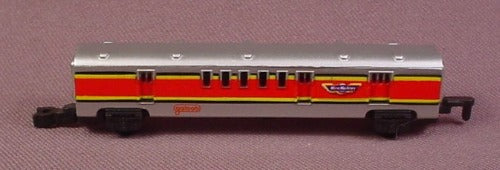 Micro Machines 1989 Silver Red & Yellow Passenger Car, Type 3 ,Galo
