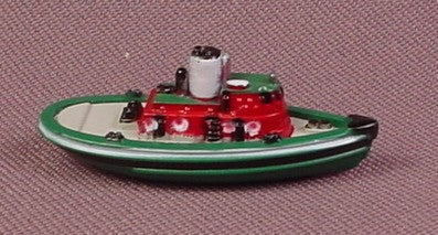 Micro Machines Green & Red Tug Boat, 1987 Galoob, Tugboat