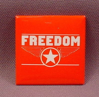 Pinback Button 1 1/2" Square, Freedom, Music