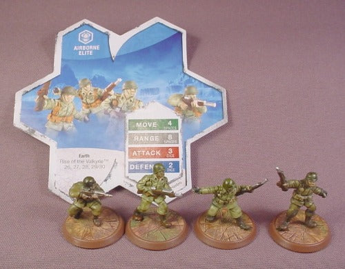 Heroscape Airborne Elite Set Of 4 Figures, 1 3/4" Rise Of The Valky