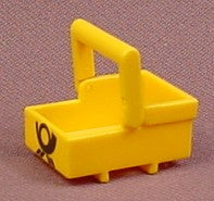 Playmobil Yellow Shallow Letterbox Or Mailbox With A Post Logo