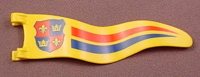 Playmobil Yellow Narrow Wavy Flag Or Pennant With A Fleur De Lis Cr