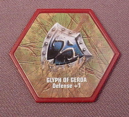 Heroscape Glyph Of Gerda, Defense +1, Hasbro