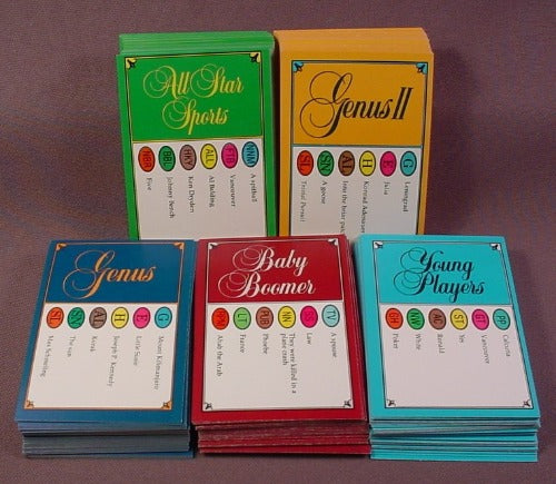 250 Trivial Pursuit Question Cards, 50 From 5 Different Sets