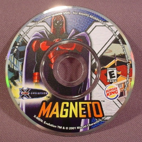 Burger King 2001 X-Men Evolution Mini Cd, Magneto, 3 1/8" Across