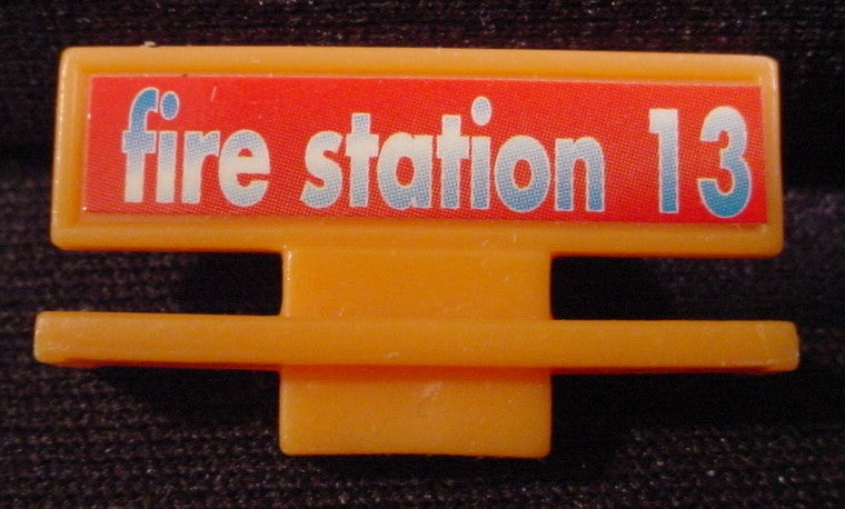 Micro Machines Fire Station 13 Sign For 1995 Double Takes Fire Esca