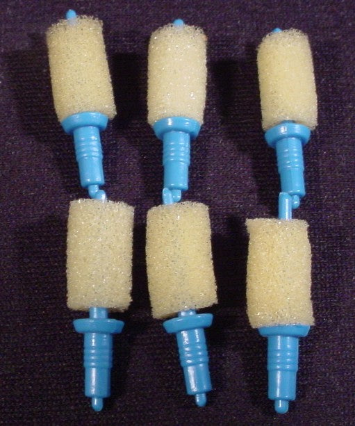 Micro Machines Set Of 6 Upright Blue Sponges For 1995 Car Wash City