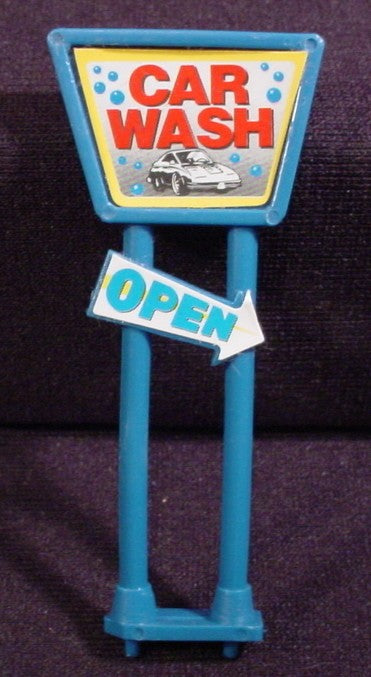 Micro Machines Sign For 1989 & 1990 Car Wash City Playset Galoob