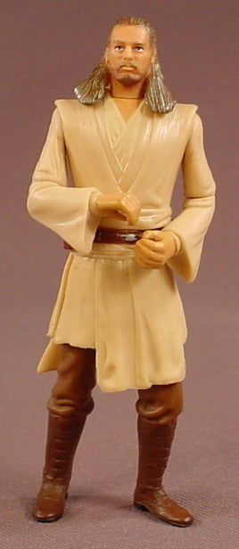 Star Wars Qui-Gon Jinn Jedi Master Action Figure, 4 Inches Tall, The Phantom Menace, 1998 Hasbro