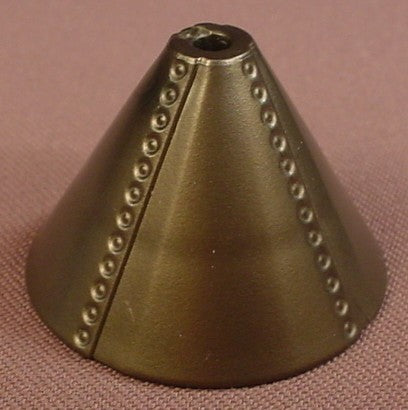 Playmobil Black Or Dark Gray Cone Shaped Roof Cover Or Airship Nose, Has A Hole In The End, 3666 7175 70642, Grey, 30 07 6910