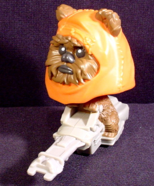 Star Wars Wicket The Ewok Bobblehead Toy With Pull Back Friction Mo