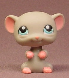 Littlest Pet Shop #80 Gray Mouse With Blue Eyes