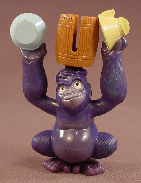Disney Tarzan Wind-Up Terk Figure, 3 3/4 Inches Tall, 1999 McDonalds, Bangs The Dish And Kettle