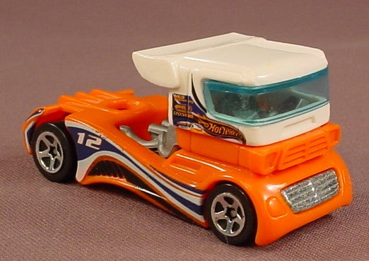 Hot Wheels 1998 Semi-Fast Truck, Orange With A White Roof, From A 2001 Victory Lane 5-Pak