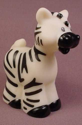 Fisher Price 2002 Male Zebra Animal Figure, B1266, Noah's Ark, Zoo