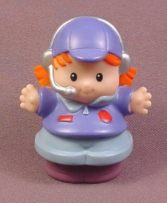 Fisher Price Little People 2005 Red Haired Female Girl Pilot, J0001