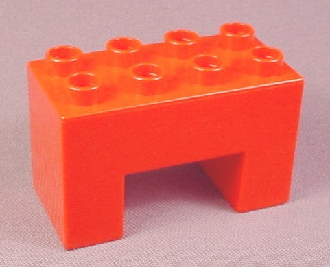 Lego Duplo 6394 Red 2X4X2 Brick With Center Cutout, Trains, Farm