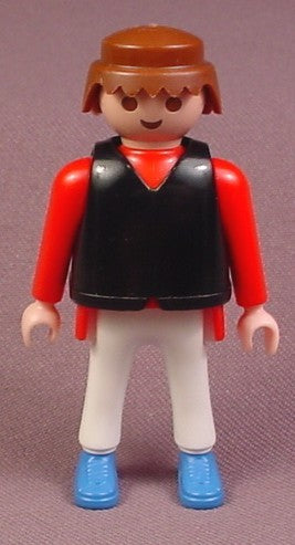 Playmobil Adult Male Race Car Mechanic Figure, Red Shirt Black Vest