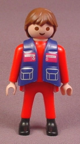 Playmobil Adult Male Figure With Brown Wavy Hair