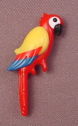 Playmobil Parrot Bird Animal Figure, Red With Yellow & Blue Wings