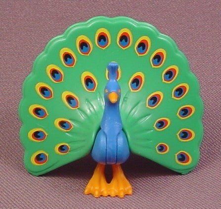 Playmobil Peacock Bird Animal Figure, Tail Spread Out, 2" Tall