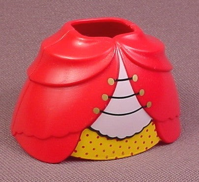Playmobil Dark Pink 2 Piece Hoop Skirt Dress With Yellow Trim