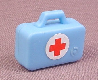 Playmobil Light Blue Medical Kit Suitcase With Red Cross Sticker