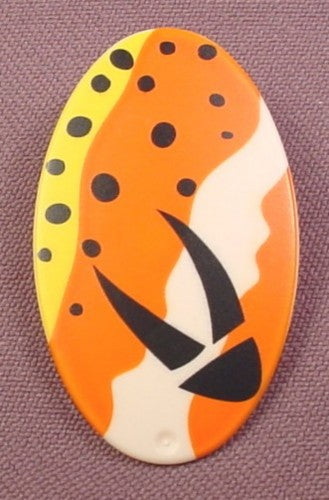 Playmobil Orange Yellow & White Oval Shield With Animal Print