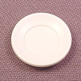 Playmobil White Plate Or Dish, 5/8 Inch Across, 3208 4055 4145