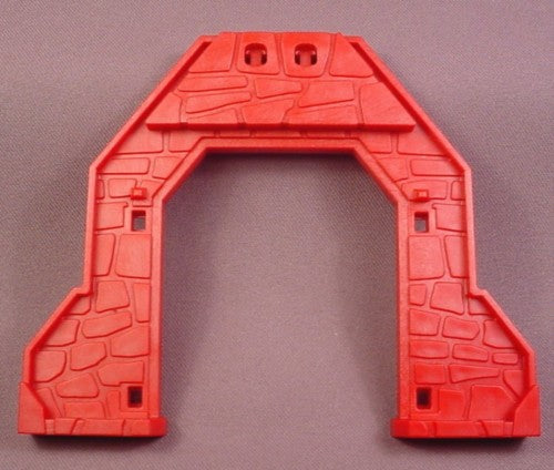 Playmobil Dark Red Triangular Roof Support Wall With Door Opening