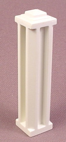 Playmobil White Square Pillar, System X, 2 5/8 Inches Tall