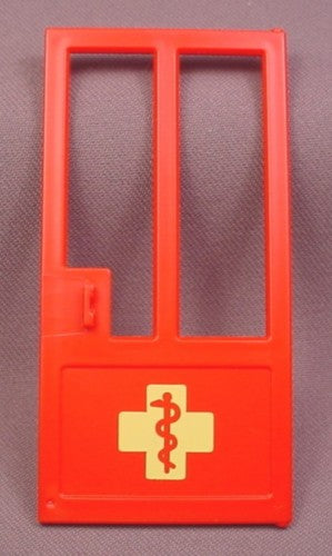 Playmobil Red Door With 2 Narrow Windows & Medical Symbol 3130