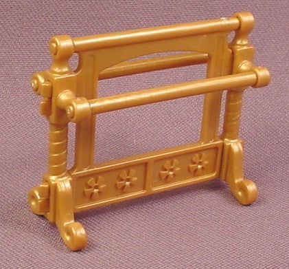 Playmobil Gold Upright Towel Rack With 2 Bars, 3031 4252