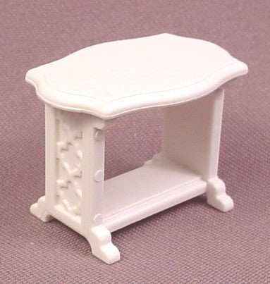 Playmobil White Small Table With Curved Edges & Ornate Design