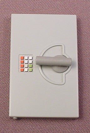 Playmobil Gray Left Side Safe Door With Locks & Handle, 4402