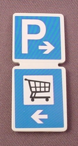 Playmobil White Double Sign With A Clip On The Back