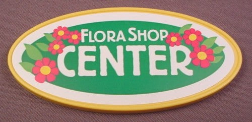 Playmobil Yellow Large Oval Flora Shop Center Sign