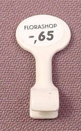 Playmobil White Small Clip On Oval Price Sign, .65 Sticker