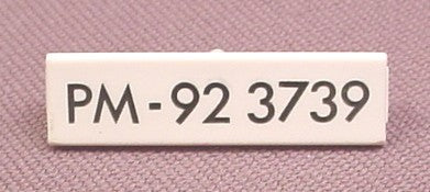 Playmobil White License Licence Plate, 3090 3739, 30 64 313