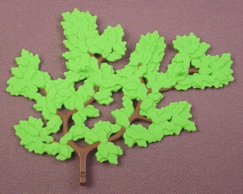 Playmobil Tree Branch With Textured Light Green Oak Leaves, 2 Studs
