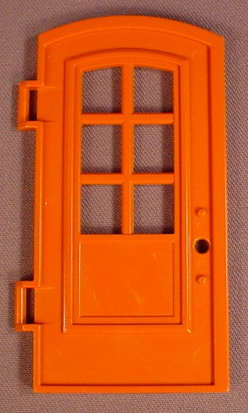 Playmobil Orange Brown Door With An Arched Top & Small Square Windows, 4 1/4 Inches Tall, Arch, Red Brown, Victorian, 5301, 30 24 9780