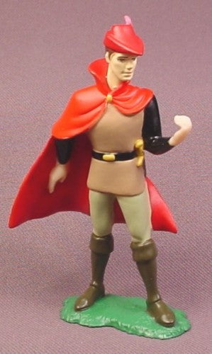 Disney Sleeping Beauty Prince Phillip PVC Figure on Base, 3 5/8"