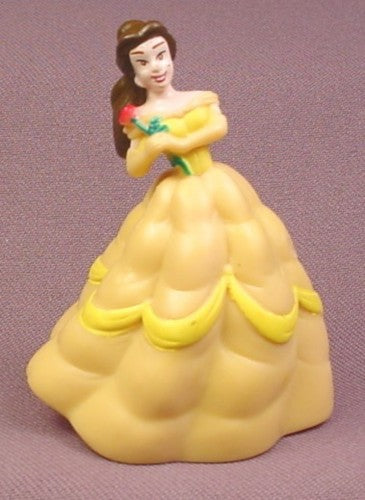 Disney Beauty & The Beast Belle Holding A Rose PVC Figure, 3" tall