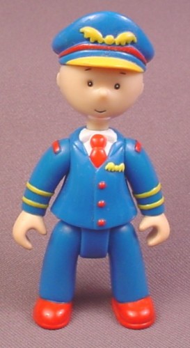Caillou Figure in Pilot Uniform, 3 1/2" tall, 2003 Cinar